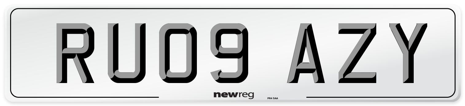 RU09 AZY Number Plate from New Reg